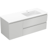 Mexen Orio meuble de salle de bain 120 cm avec lavabo Otis droit, 2S, 1D, gris mat/blanc mat - 91A13-12047-3-BBFFF62-W18P01