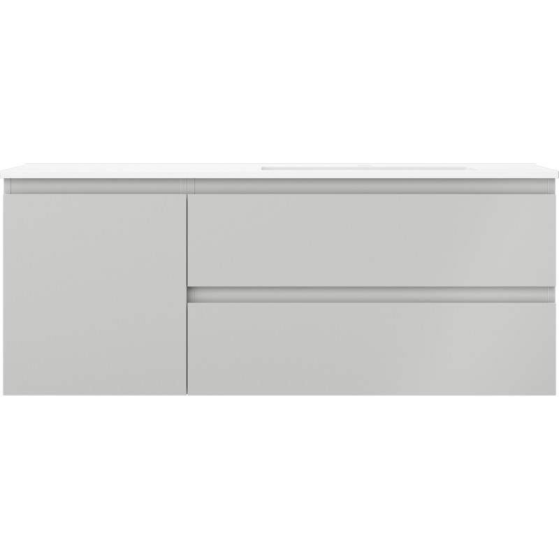Mexen Orio armoire de salle de bain 120 cm avec lavabo Otis droit, 2S, 1D, gris mat/blanc mat - 91A13-12047-3-BBFFF62-W18P01