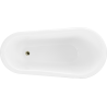 Mexen Retro baignoire autoportante 150 x 73 cm, blanc/noir, pieds dorés - 53251507375-50
