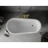 Mexen Retro baignoire autoportante 150 x 73 cm, blanche/noire, pieds dorés - 53251507375-50