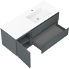 Mexen Orio armoire de salle de bain 120 cm avec lavabo Otis droit, 2S, 1D, graphite mat/blanc mat - 91A13-12047-3-BBFFF66-W18P01