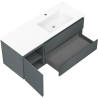 Mexen Orio meuble de salle de bain 120 cm avec lavabo Otis droit, 2S, 1D, graphite mat/blanc mat - 91A13-12047-3-BBFFF66-W18P01