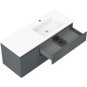 Mexen Orio armoire de salle de bain 120 cm avec lavabo Otis droit, 2S, 1D, graphite mat/blanc mat - 91A13-12047-3-BBFFF66-W18P01