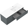 Mexen Orio meuble de salle de bain 120 cm avec lavabo Otis droit, 2S, 1D, graphite mat/blanc mat - 91A13-12047-3-BBFFF66-W18P01
