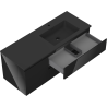 Mexen Orio meuble de salle de bain 120 cm avec lavabo Otis droit, 2S, 1D, noir brillant/noir mat - 91A13-12047-3-BBFFF70-W18P71