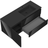Mexen Orio meuble de salle de bain 120 cm avec lavabo Otis droit, 2S, 1D, noir brillant/noir mat - 91A13-12047-3-BBFFF70-W18P71