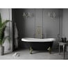 Mexen Retro baignoire autoportante 150 x 73 cm, blanc/noir, pieds dorés - 53251507375-50