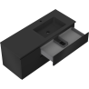 Mexen Orio armoire de salle de bain 120 cm avec lavabo Otis droit, 2S, 1D, noir mat - 91A13-12047-3-BBFFF71-W18P71