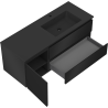 Mexen Orio armoire de salle de bain 120 cm avec lavabo Otis droit, 2S, 1D, noir mat - 91A13-12047-3-BBFFF71-W18P71