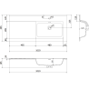 Mexen Orio armoire de salle de bains 100 cm avec lavabo Otis droit, 2S, 1D, blanc brillant - 91A13-10047-3-BBFFF00-W18P00