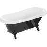 Mexen Retro baignoire autonome 150 x 73 cm, Blanc/Noir, pieds Noir - 53251507375-70