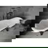 Mexen Retro baignoire autonome 150 x 73 cm, Blanc/Noir, pieds Noir - 53251507375-70