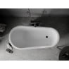 Mexen Retro baignoire autoportante 150 x 73 cm, blanche/noire, pieds noirs - 53251507375-70