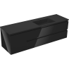 Mexen Orio meuble de salle de bain 160 cm avec lavabo Otis droit, 2T, 1P, noir brillant/noir mat - 91A13-16047-3-BBFFF70-W18P71