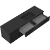 Mexen Orio meuble de salle de bain 160 cm avec lavabo Otis à droite, 2S, 1D, noir mat - 91A13-16047-3-BBFFF71-W18P71