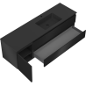 Mexen Orio meuble de salle de bain 160 cm avec lavabo Otis à droite, 2S, 1D, noir mat - 91A13-16047-3-BBFFF71-W18P71