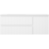 Mexen Rivel meuble de salle de bain 120 cm avec lavabo Otis gauche, 2T, 1P, rainuré, blanc mat - 91A23-12047-3-BBFFF01-W18L01