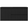 Mexen Rivel meuble de salle de bains 100 cm avec lavabo Otis droit, 2S, 1D, rainuré, noir mat - 91A23-10047-3-BBFFF71-W18P71