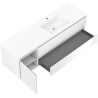 Mexen Rivel meuble de salle de bain 160 cm avec lavabo Otis droit, 2S, 1D, rainuré, blanc mat - 91A23-16047-3-BBFFF01-W18P01