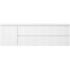 Mexen Rivel meuble de salle de bain 160 cm avec lavabo Otis à droite, 2S, 1D, rainuré, blanc mat - 91A23-16047-3-BBFFF01-W18P01