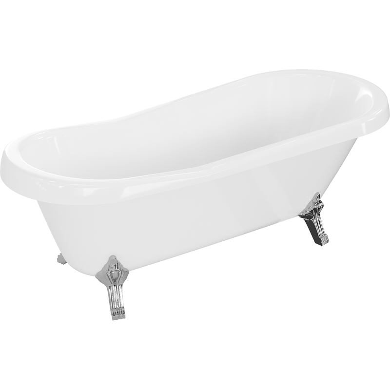 Mexen Retro baignoire autoportante 170 x 75 cm, blanche, pieds chromés - 53251707500-00