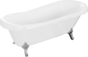 Mexen Retro baignoire autonome 170 x 75 cm, Blanc, pieds Chrome - 53251707500-00
