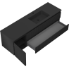 Mexen Rivel meuble de salle de bain 160 cm avec lavabo Otis droit, 2S, 1D, rainuré, noir mat - 91A23-16047-3-BBFFF71-W18P71