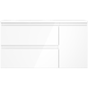 Mexen Orio armoire de salle de bain 90 cm avec lavabo Vela gauche, 2S, 1D, blanc brillant - 91A13-09047-3-BBFFF00-W23L00