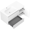 Mexen Orio armoire de salle de bain 90 cm avec lavabo Vela gauche, 2S, 1D, blanc mat - 91A13-09047-3-BBFFFF01-W23L01