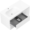 Mexen Orio meuble de salle de bain 90 cm avec lavabo Vela gauche, 2S, 1D, blanc mat - 91A13-09047-3-BBFFFF01-W23L01