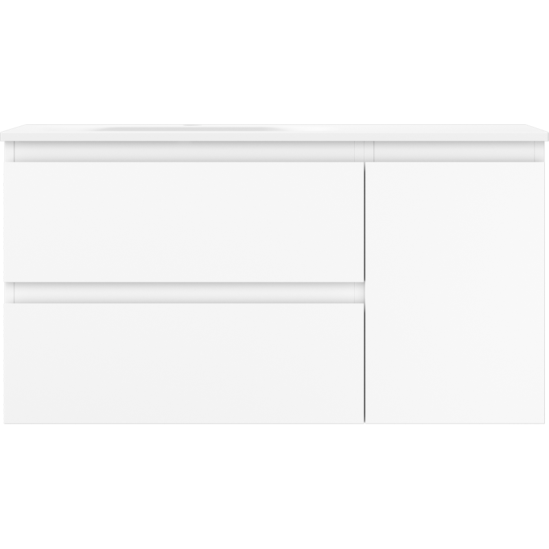 Mexen Orio armoire de salle de bain 90 cm avec lavabo Vela gauche, 2S, 1D, blanc mat - 91A13-09047-3-BBFFFF01-W23L01