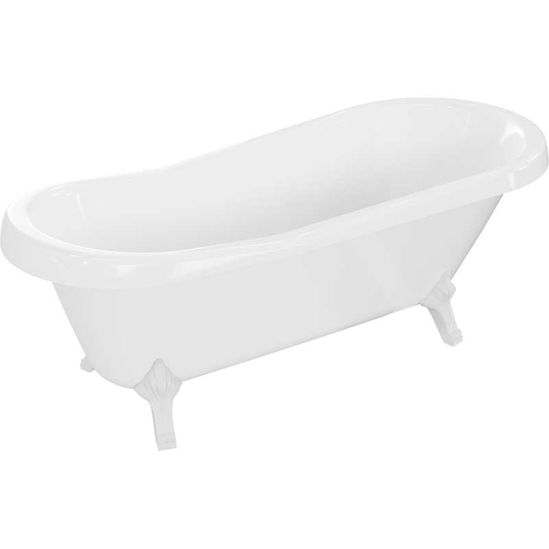 Mexen Retro baignoire autoportante 170 x 75 cm, blanche, pieds blancs - 53251707500-20