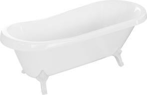 Mexen Retro baignoire autonome 170 x 75 cm, Blanc, pieds Blanc - 53251707500-20