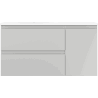 Mexen Orio armoire de salle de bain 90 cm avec lavabo Vela gauche, 2S, 1D, gris mat/blanc mat - 91A13-09047-3-BBFFF62-W23L01