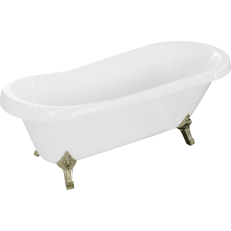 Mexen Retro baignoire autonome 170 x 75 cm, Blanc, pieds Or - 53251707500-50