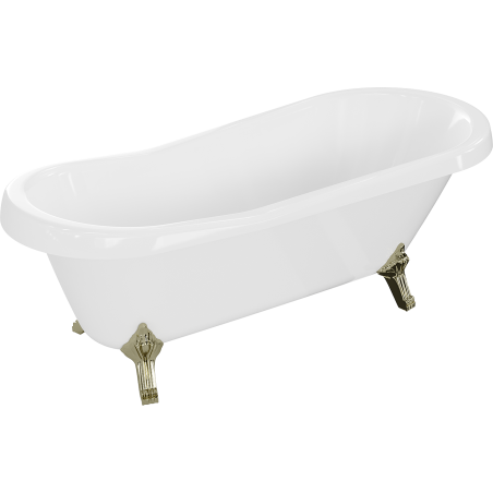 Mexen Retro baignoire autoportante 170 x 75 cm, blanche, pieds dorés - 53251707500-50