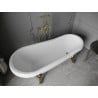 Mexen Retro baignoire autoportante 170 x 75 cm, blanche, pieds dorés - 53251707500-50