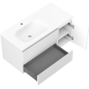 Mexen Orio meuble de salle de bain 100 cm avec lavabo Vela gauche, 2S, 1D, blanc mat - 91A13-10047-3-BBFFFF01-W23L01
