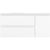 Mexen Orio meuble de salle de bain 100 cm avec lavabo Vela gauche, 2S, 1D, blanc mat - 91A13-10047-3-BBFFFF01-W23L01