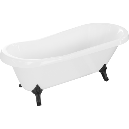 Mexen Retro baignoire autoportante 170 x 75 cm, blanche, pieds noirs - 53251707500-70