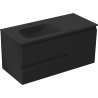 Mexen Orio armoire de salle de bain 100 cm avec lavabo Vela gauche, 2S, 1D, noir mat - 91A13-10047-3-BBFFF71-W23L71