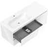 Mexen Orio armoire de salle de bain 120 cm avec lavabo Vela gauche, 2S, 1D, blanc brillant - 91A13-12047-3-BBFFF00-W23L00