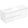 Mexen Orio armoire de salle de bain 120 cm avec lavabo Vela gauche, 2S, 1D, blanc brillant - 91A13-12047-3-BBFFF00-W23L00