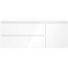 Mexen Orio armoire de salle de bain 120 cm avec lavabo Vela gauche, 2S, 1D, blanc brillant - 91A13-12047-3-BBFFF00-W23L00