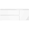 Mexen Orio meuble de salle de bain 120 cm avec vasque Vela gauche, 2T, 1P, blanc brillant - 91A13-12047-3-BBFFF00-W23L00