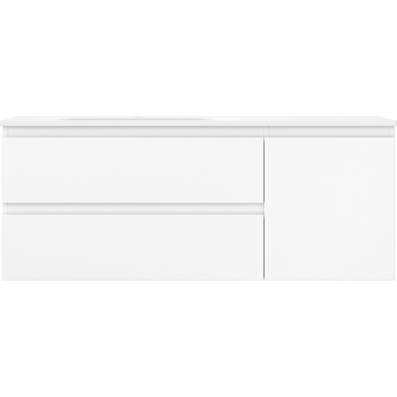 Mexen Orio armoire de salle de bain 120 cm avec lavabo Vela gauche, 2S, 1D, blanc mat - 91A13-12047-3-BBFFFF01-W23L01