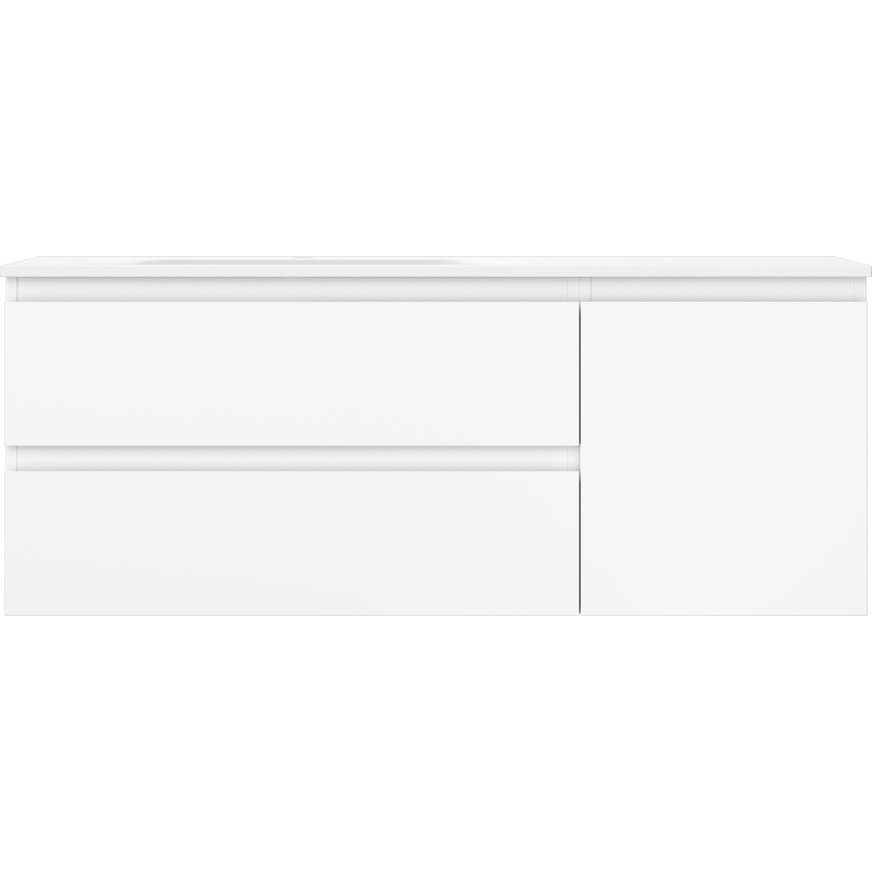 Mexen Orio meuble de salle de bain 120 cm avec lavabo Vela gauche, 2S, 1D, blanc mat - 91A13-12047-3-BBFFFF01-W23L01