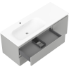 Mexen Orio meuble de salle de bain 120 cm avec lavabo Vela gauche, 2S, 1D, gris mat/blanc mat - 91A13-12047-3-BBFFF62-W23L01