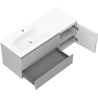Mexen Orio armoire de salle de bain 120 cm avec lavabo Vela à gauche, 2S, 1D, gris mat/blanc mat - 91A13-12047-3-BBFFF62-W23L01