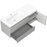 Mexen Orio meuble de salle de bain 120 cm avec lavabo Vela gauche, 2S, 1D, gris mat/blanc mat - 91A13-12047-3-BBFFF62-W23L01